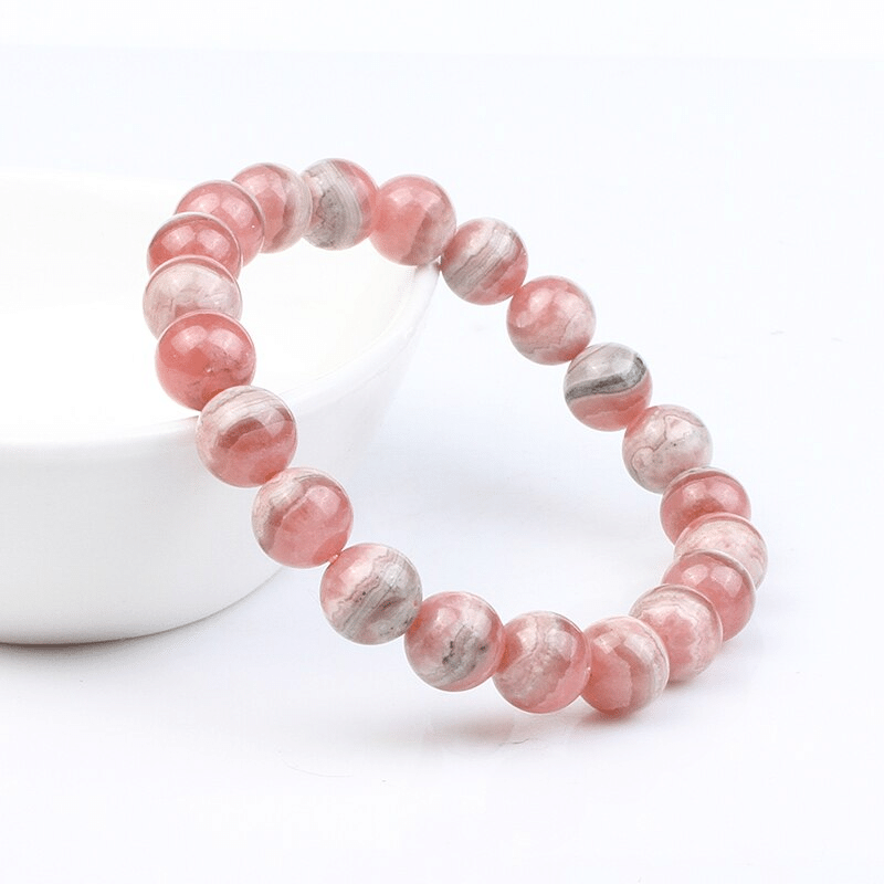 Bracelet en Rhodochrosite 8MM | Lithothérapie Stéphanie