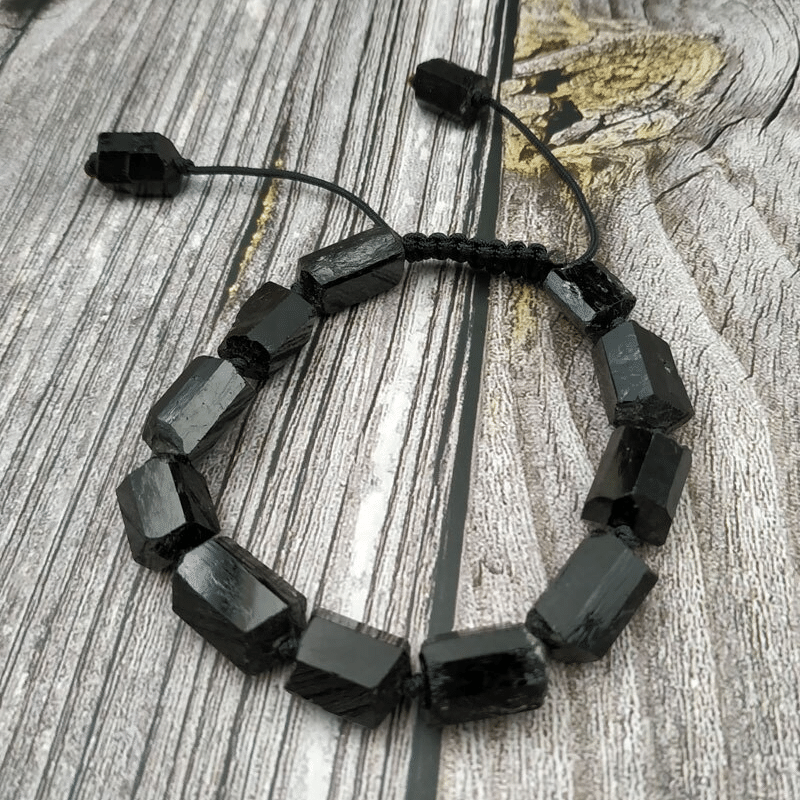 Bracelet Tourmaline Noire Brute | Lithothérapie Stéphanie