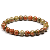 Bracelet en Unakite | Perles 8MM | Lithothérapie Stéphanie