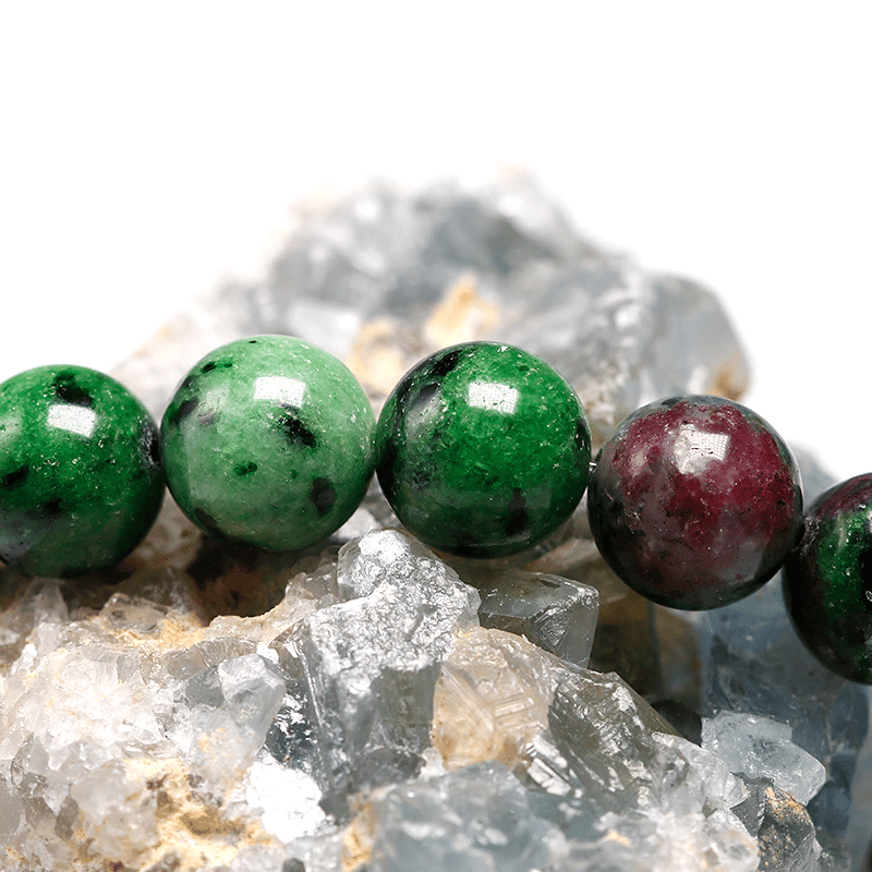 Bracelet Perles Zoïsite | Lithothérapie Stéphanie