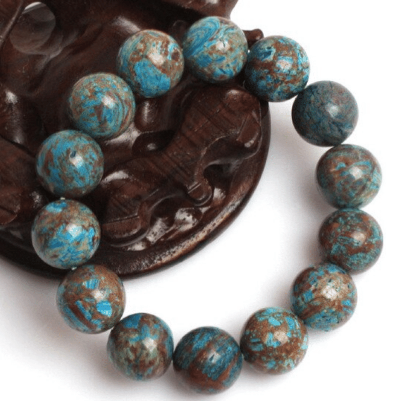 Bracelet Pierre Agate Crazy Lace Bleue | Lithothérapie Stéphanie