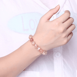 Bracelet Perles Agate Fleur de Cerisier | Lithothérapie Stéphanie