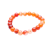 Bracelet en Agate Orange 8MM | Lithothérapie Stéphanie