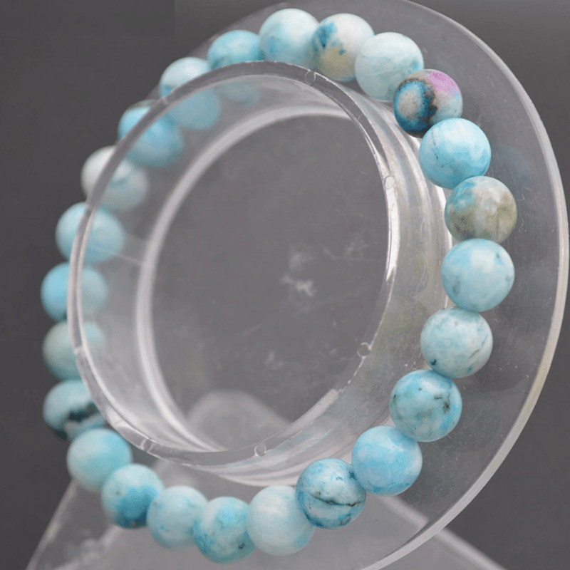 Bracelet en Hémimorphite Bleue | Lithothérapie Stéphanie