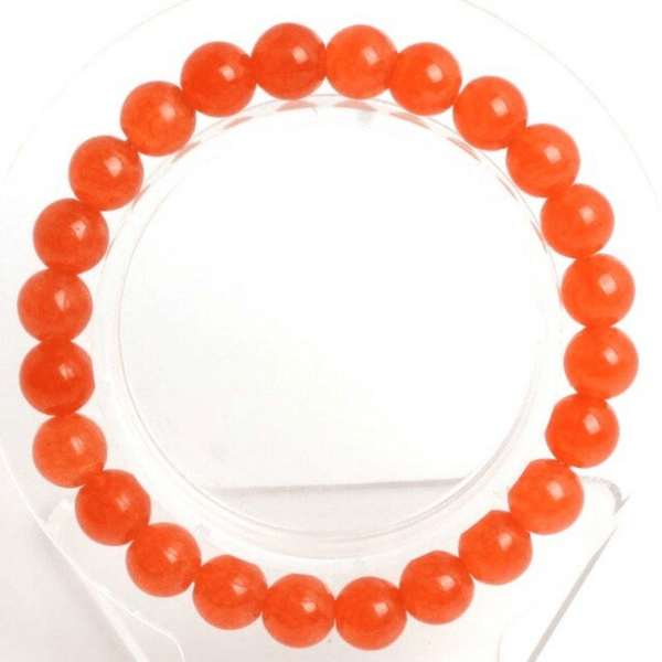 Bracelet en Jade Orange 8MM | Lithothérapie Stéphanie