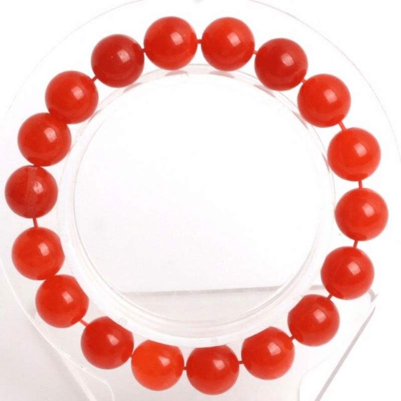 Bracelet en Jade Orange 10MM | Lithothérapie Stéphanie