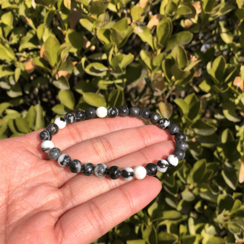 Bracelet en Jaspe Araignée 6MM | Lithothérapie Stéphanie