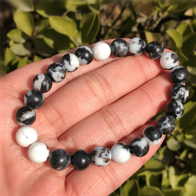 Bracelet en Jaspe Araignée 8MM | Lithothérapie Stéphanie