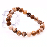 Bracelet Perles Jaspe Cappuccino | Lithothérapie Stéphanie