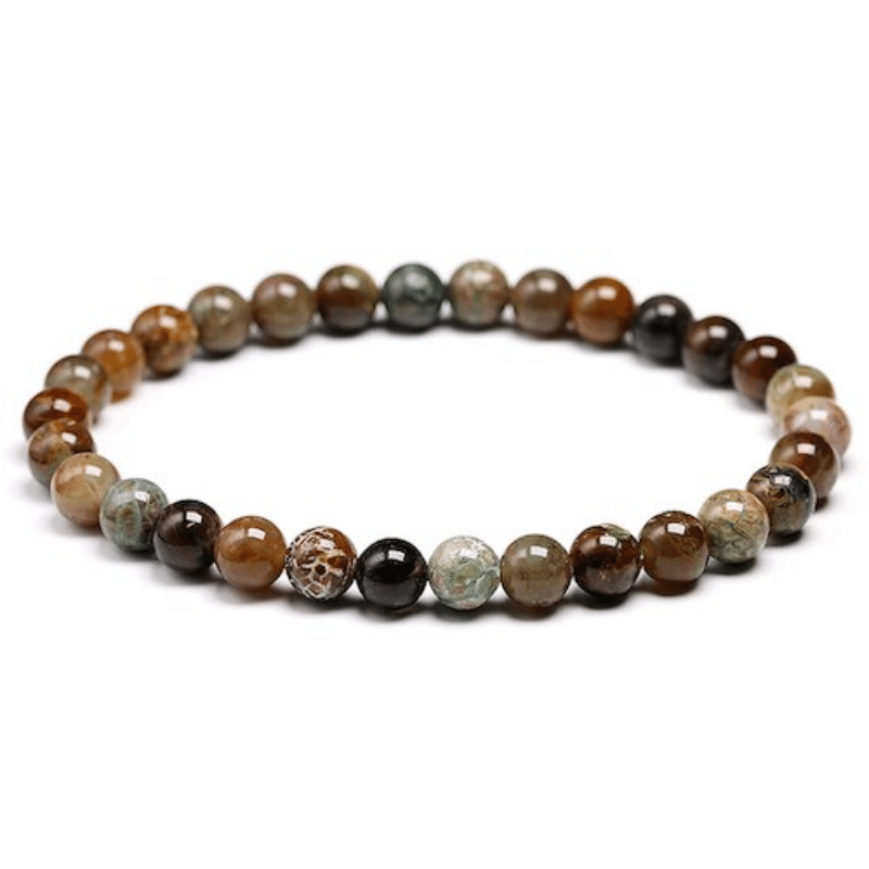 Bracelet en Jaspe Peau de Serpent 6MM | Lithothérapie Stéphanie