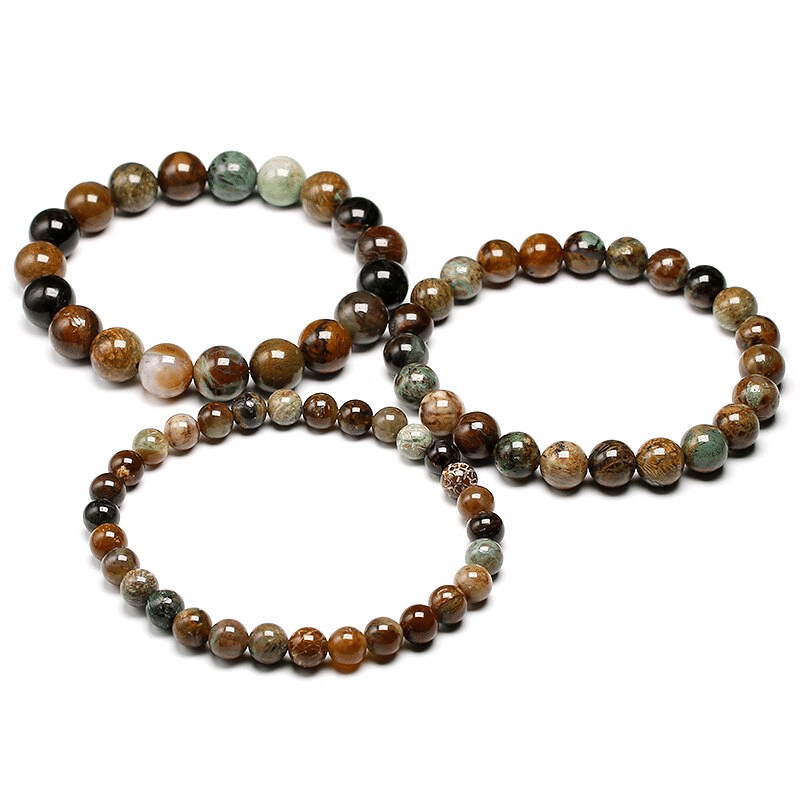 Bracelet Pierre Jaspe Peau de Serpent | Lithothérapie Stéphanie