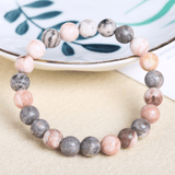 Bracelet en Jaspe Zèbre Rose | Lithothérapie Stéphanie