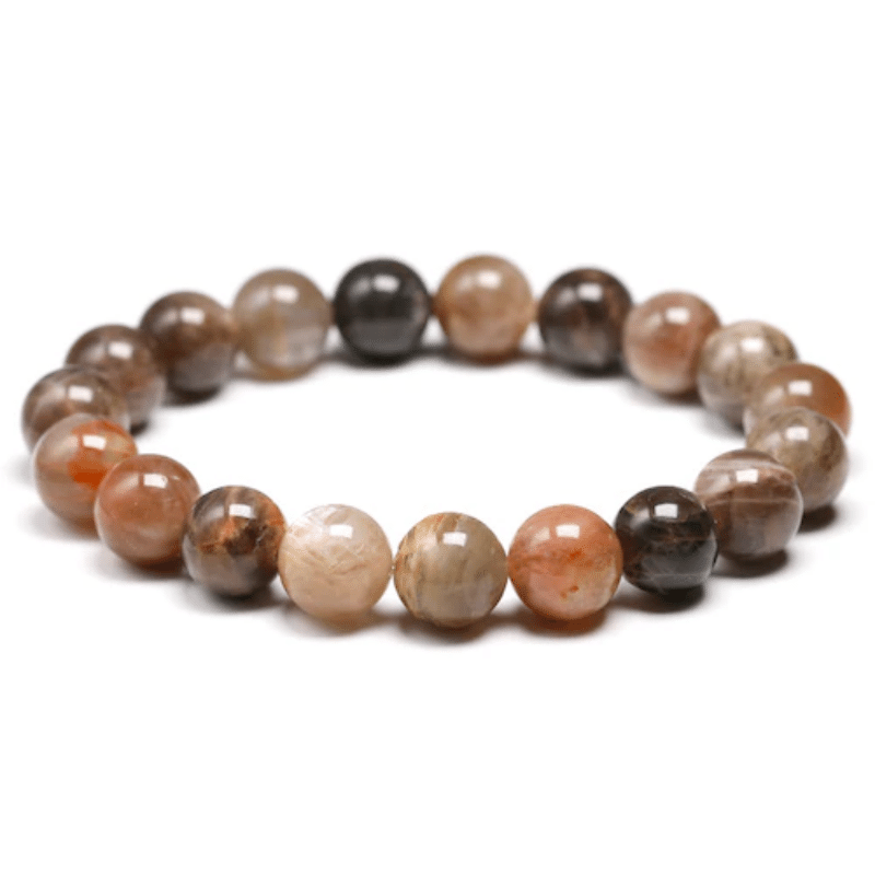 Bracelet en Pierre de Soleil Noire 10MM | Lithothérapie Stéphanie