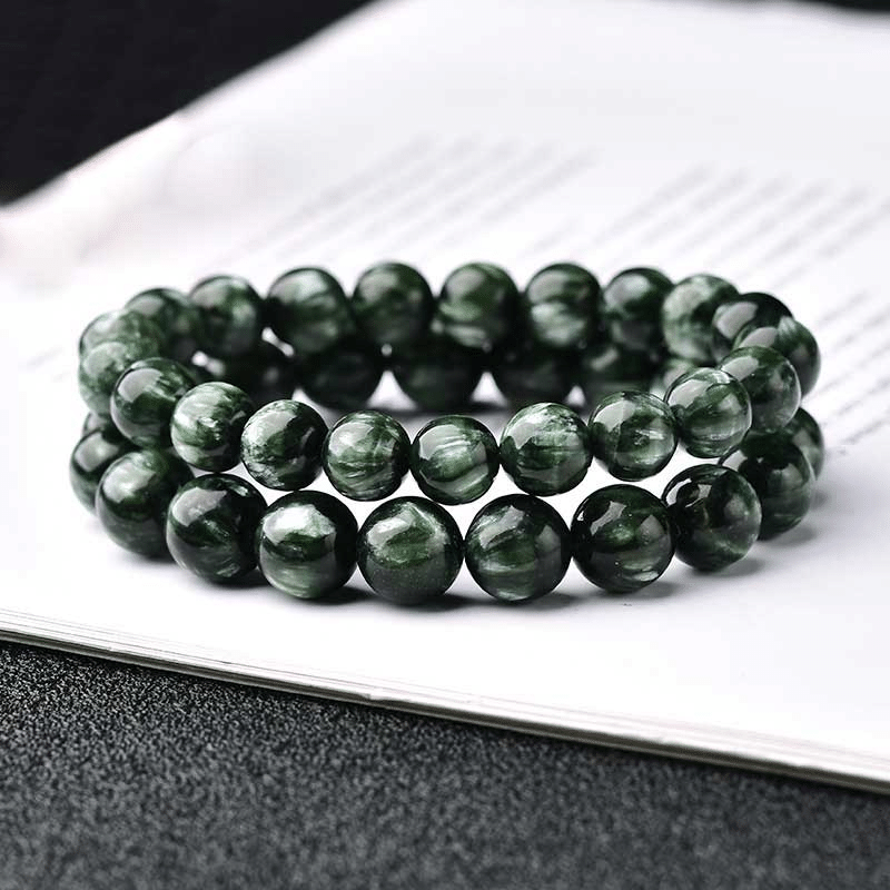 Bracelet en Séraphinite Verte | Lithothérapie Stéphanie