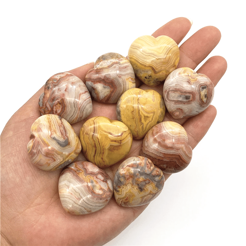 Coeur en Pierre Agate Crazy Lace | Lithothérapie Stéphanie