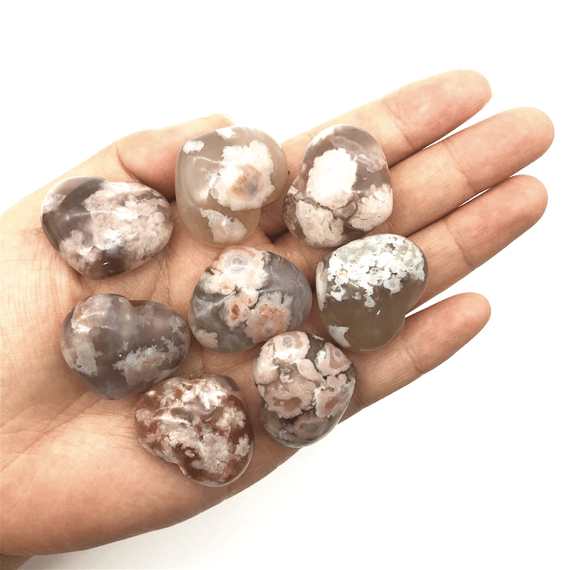 Coeur en Agate Sakura | Lithothérapie Stéphanie