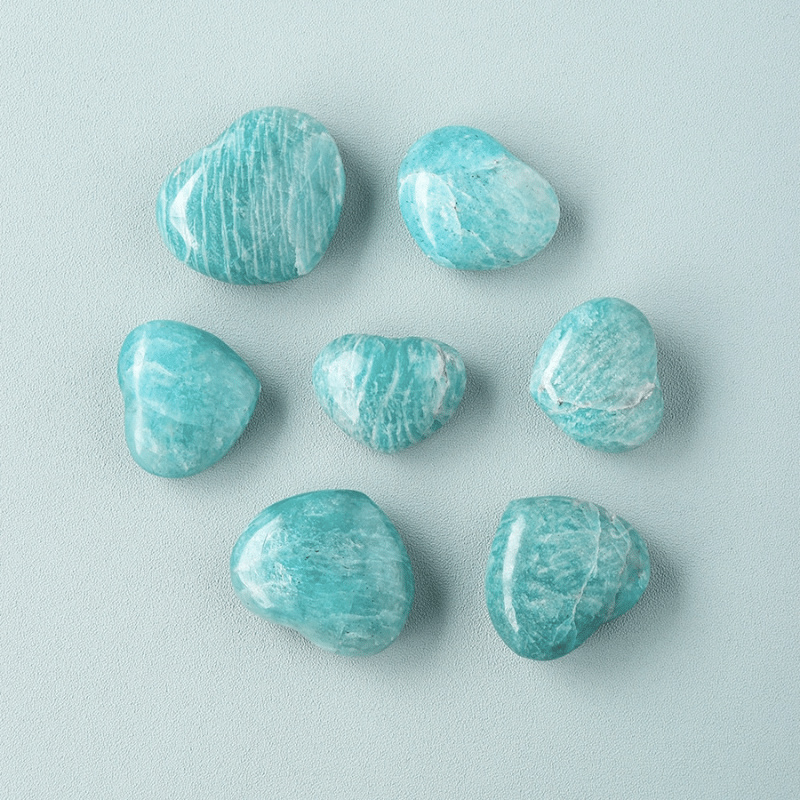 Grand Coeur en Amazonite | Lithothérapie Stéphanie