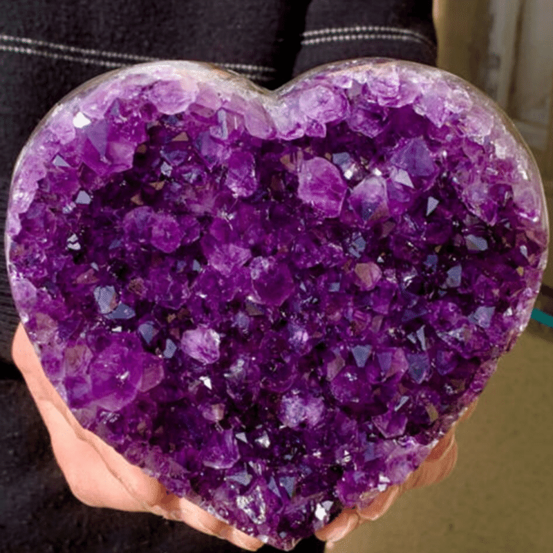 Coeur Améthyste Brute | Grande Taille | Lithothérapie Stéphanie