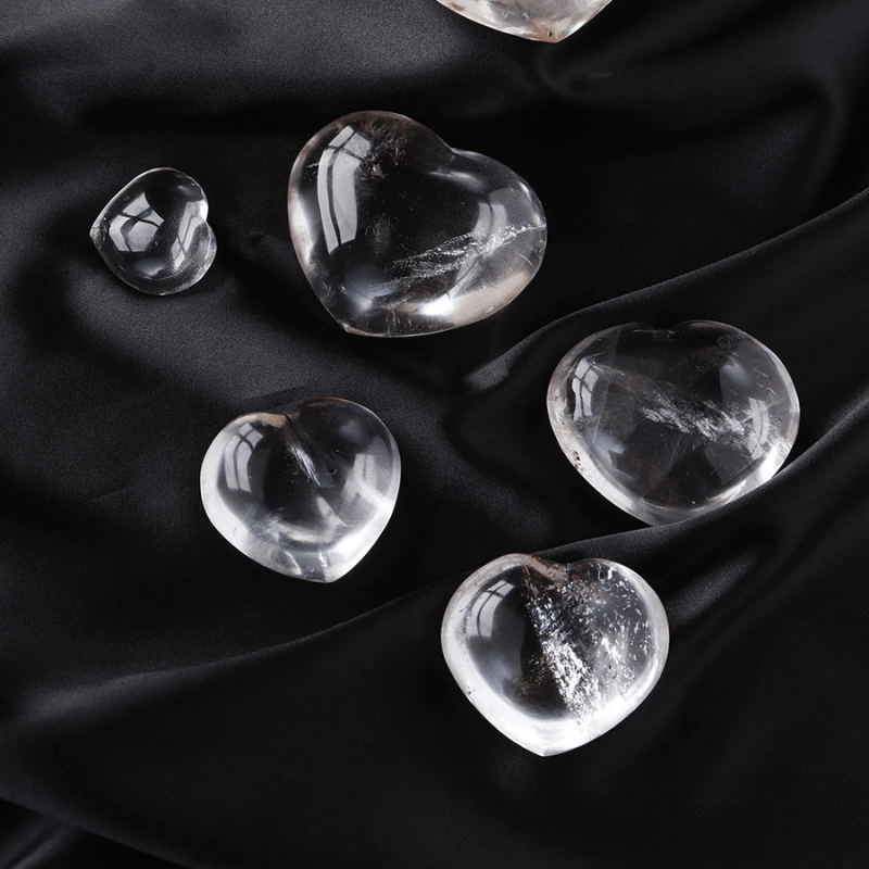 Coeur en Pierre Cristal de Roche | Lithothérapie Stéphanie