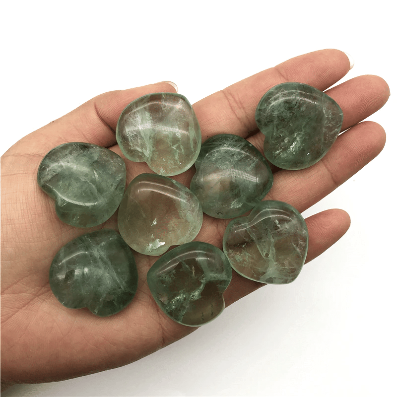 Coeur en Fluorine Verte | Lithothérapie Stéphanie