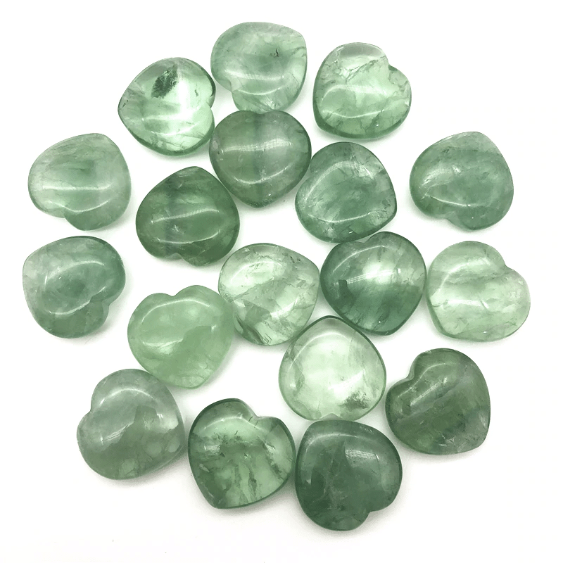 Coeur en Pierre Fluorite Verte | Lithothérapie Stéphanie