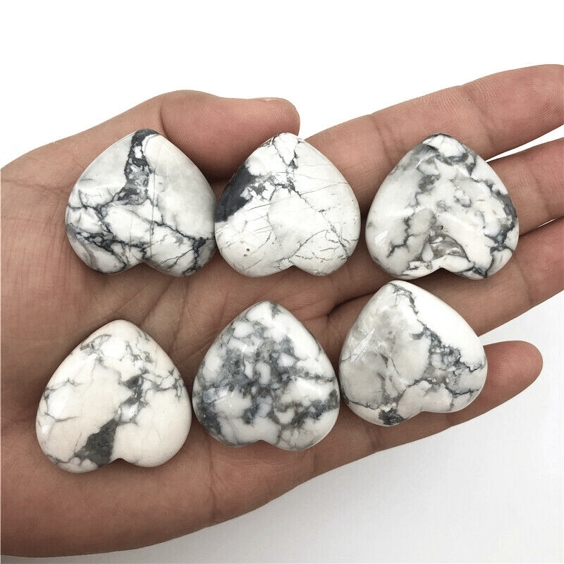Coeur Howlite | Lithothérapie Stéphanie
