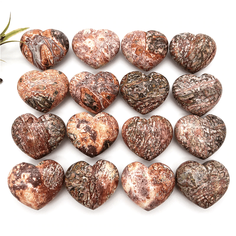 Coeur Pierre Jaspe Léopard | Lithothérapie Stéphanie