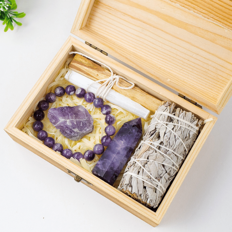 Coffret Lithothérapie | Améthyste | Lithothérapie Stéphanie