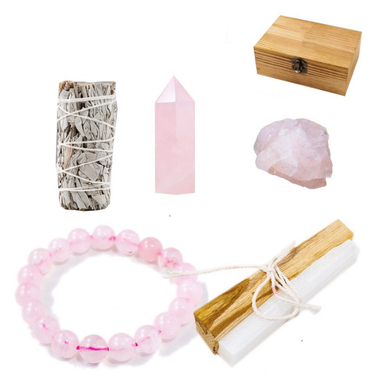 Coffret Cadeau Lithothérapie | Quartz Rose | Lithothérapie Stéphanie