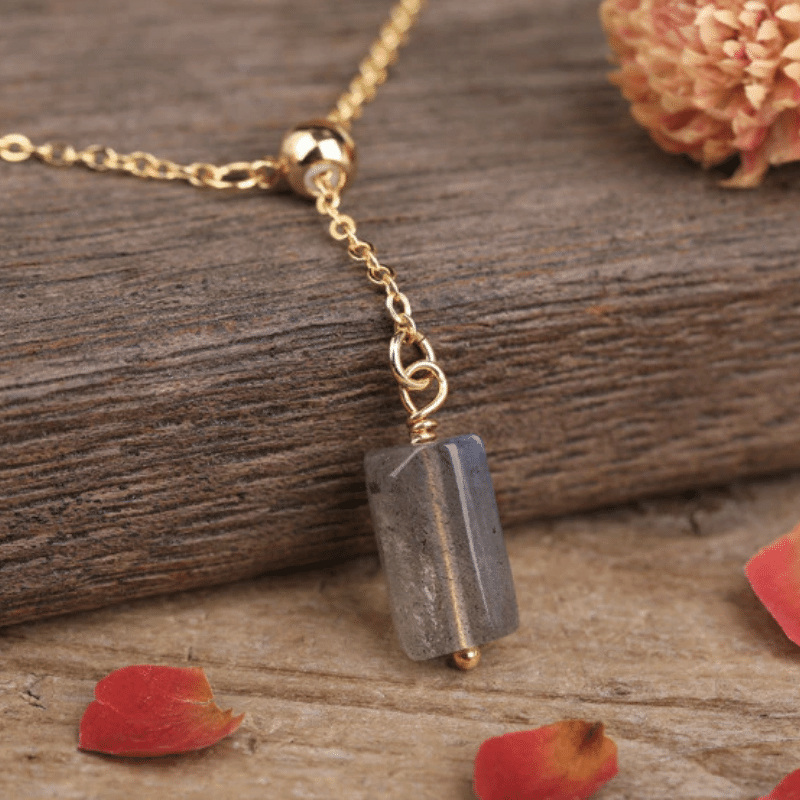 Collier Chaîne en Pierre Labradorite | Lithothérapie Stéphanie