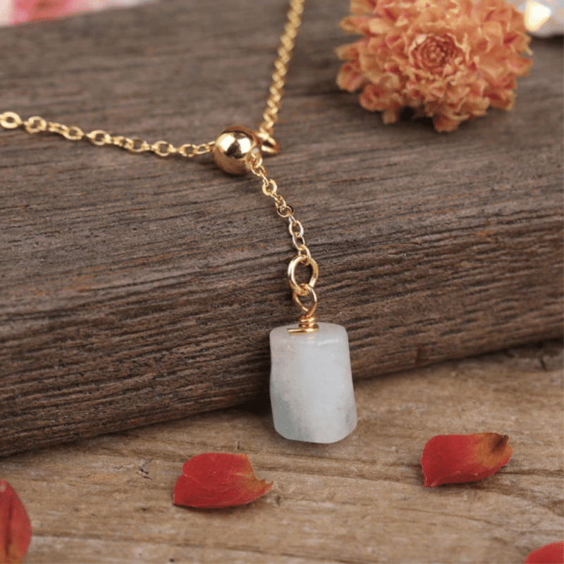 Collier Chaîne en Pierre Aigue Marine | Lithothérapie Stéphanie