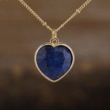 Collier Coeur en Lapis Lazuli | Lithothérapie Stéphanie