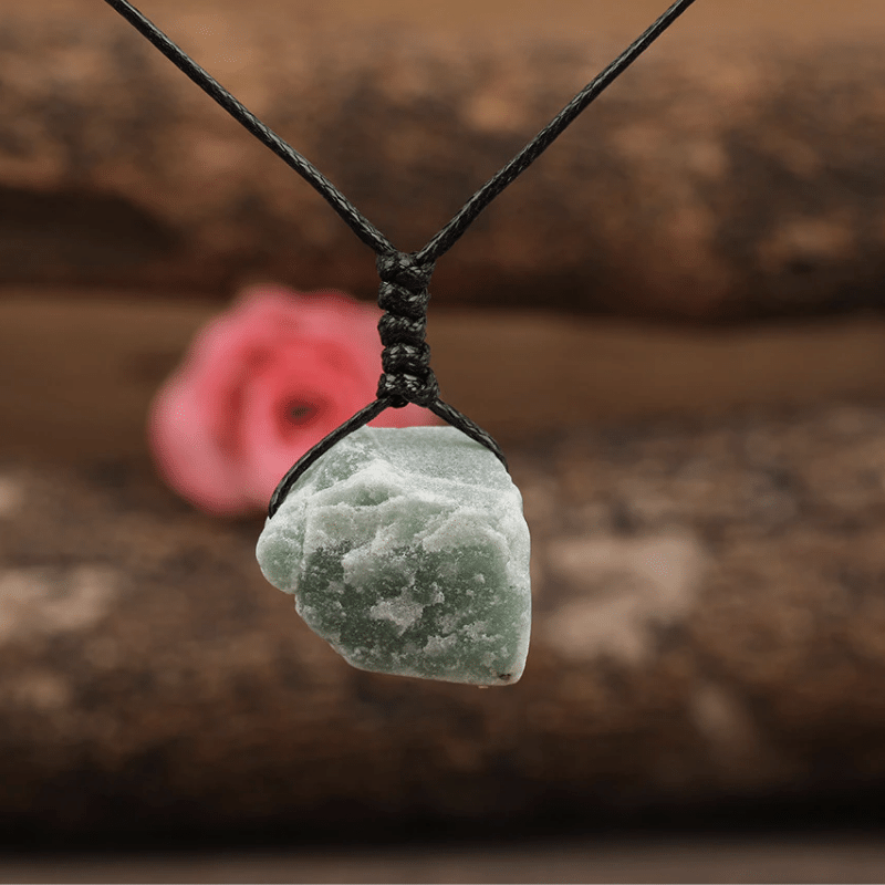 Collier Cordon en Aventurine Brute | Lithothérapie Stéphanie