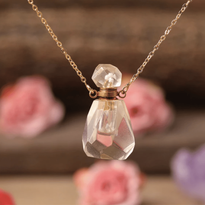 Collier Diffuseur de Parfum en Cristal de Roche