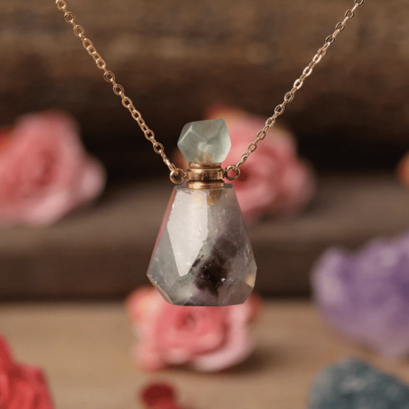 Collier Diffuseur de Parfum en Fluorite