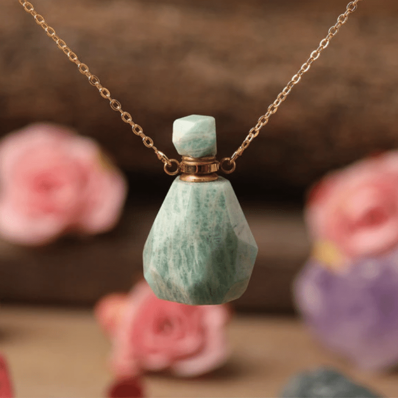 Collier Diffuseur de Parfum en Amazonite