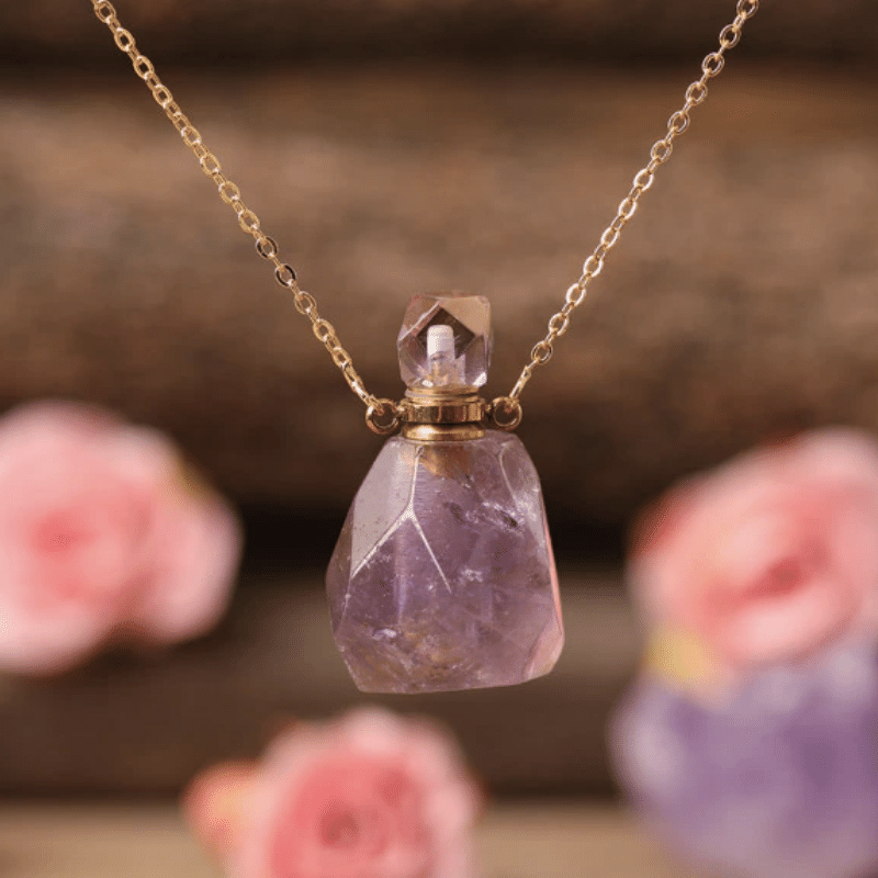 Collier Diffuseur de Parfum en Améthyste