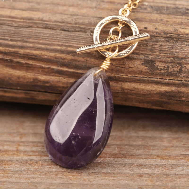 Collier Goutte en Améthyste | Lithothérapie Stéphanie