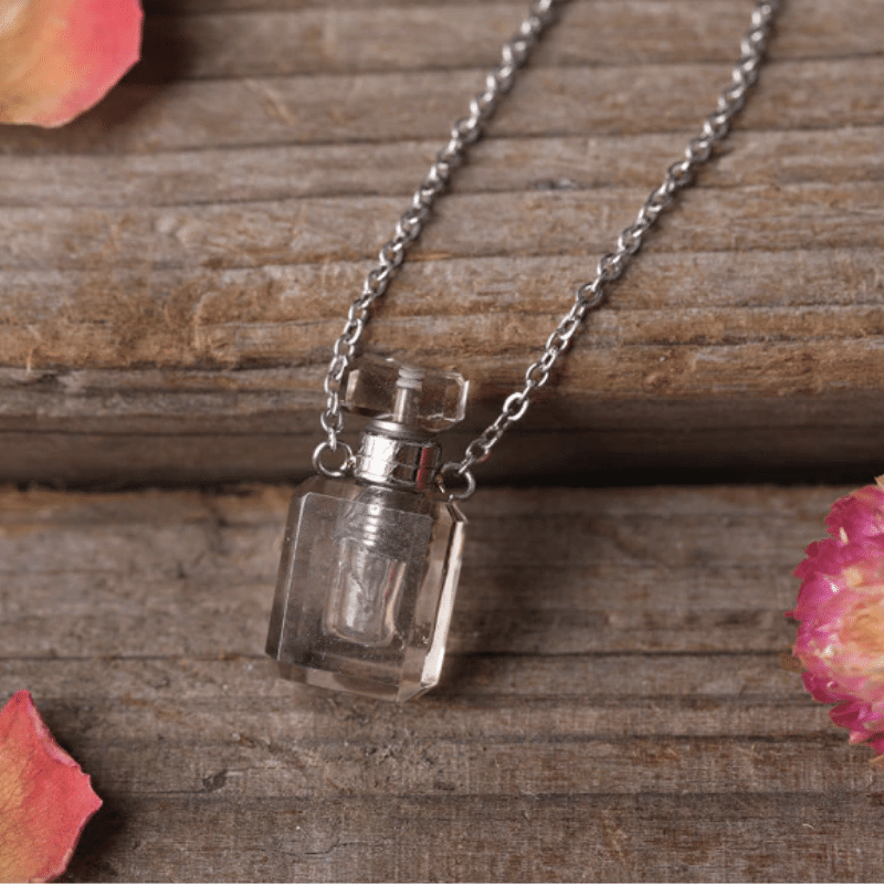 Collier Parfum en Quartz Fumé | Lithothérapie Stéphanie