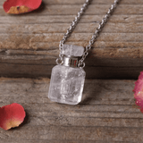 Collier Parfum en Cristal de Roche | Lithothérapie Stéphanie