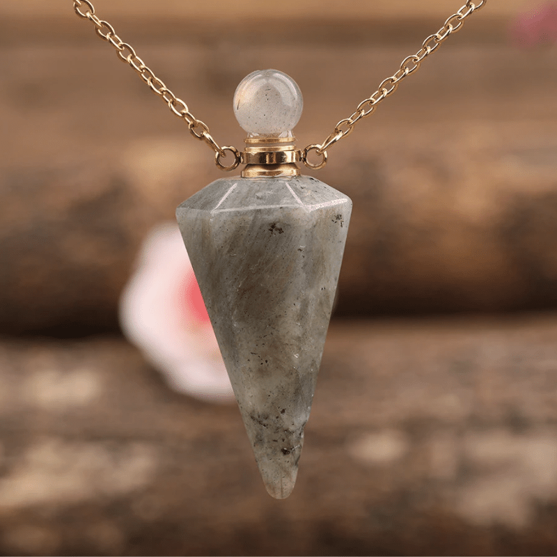 Collier Pendule en Labradorite | Lithothérapie Stéphanie