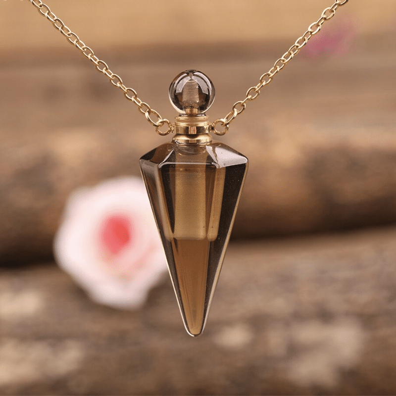 Collier Pendule en Quartz Fumé | Lithothérapie Stéphanie