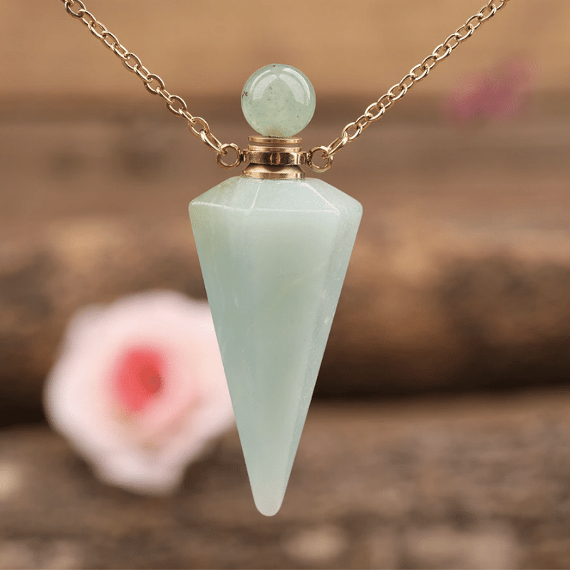 Collier Pendule en Amazonite | Lithothérapie Stéphanie