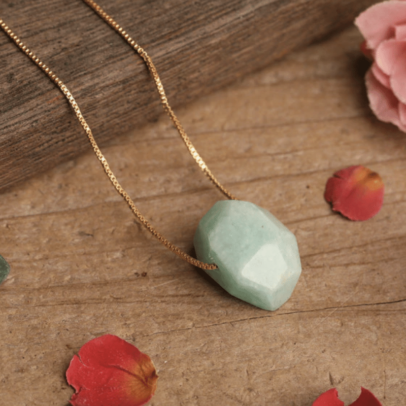 Collier en Amazonite Polie | Lithothérapie Stéphanie