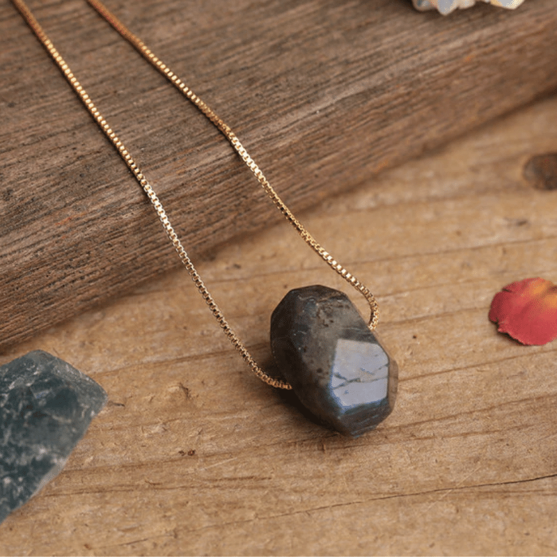 Collier en Labradorite Polie | Lithothérapie Stéphanie