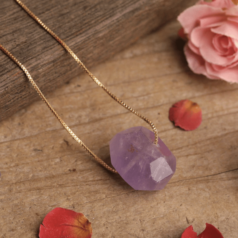 Collier en Améthyste Polie | Lithothérapie Stéphanie