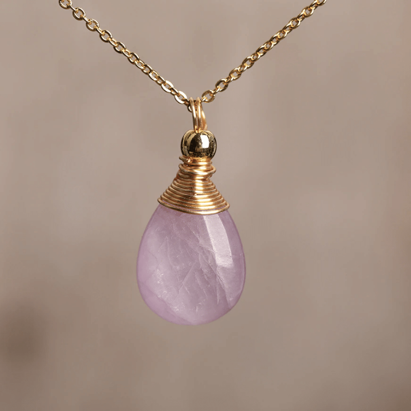 Collier en Pierre Kunzite | Lithothérapie Stéphanie