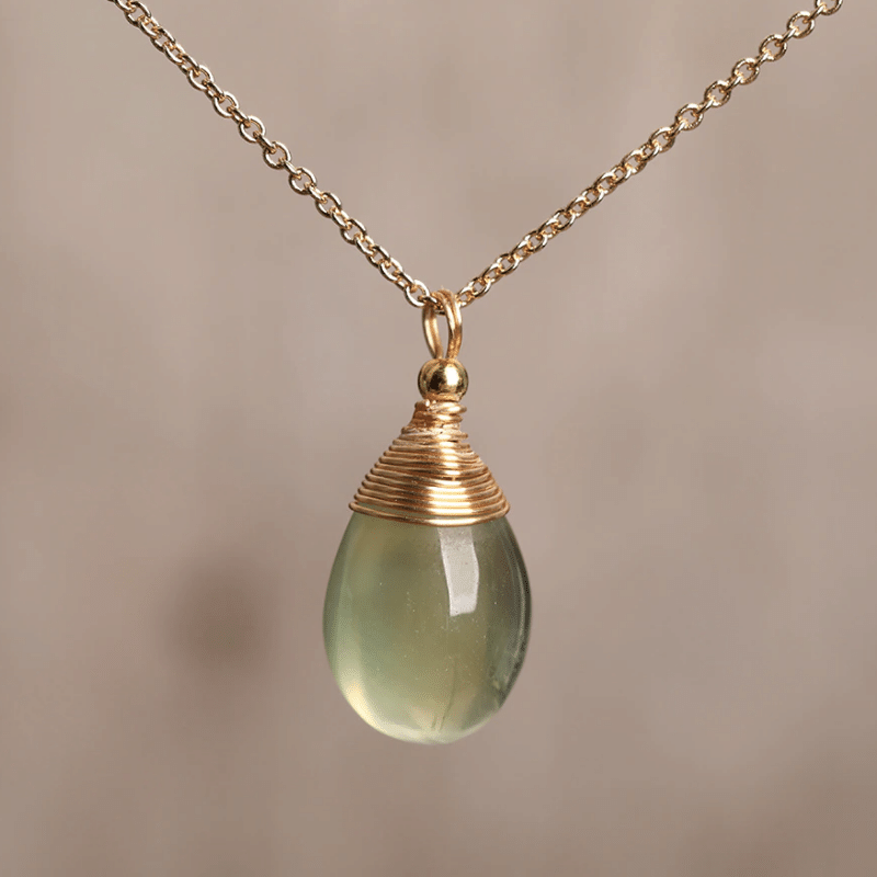 Collier en Pierre Préhnite | Lithothérapie Stéphanie