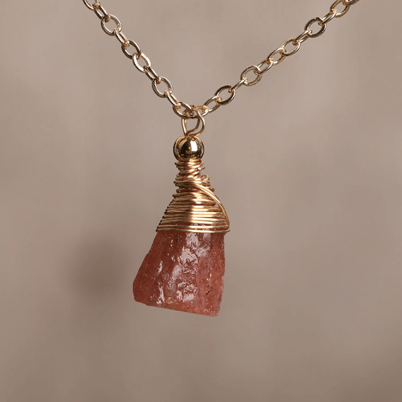 Collier en Pierre de Soleil | Lithothérapie Stéphanie