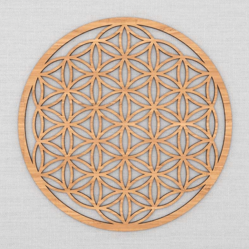 Fleur de Vie en Bois 30cm | Lithothérapie Stéphanie